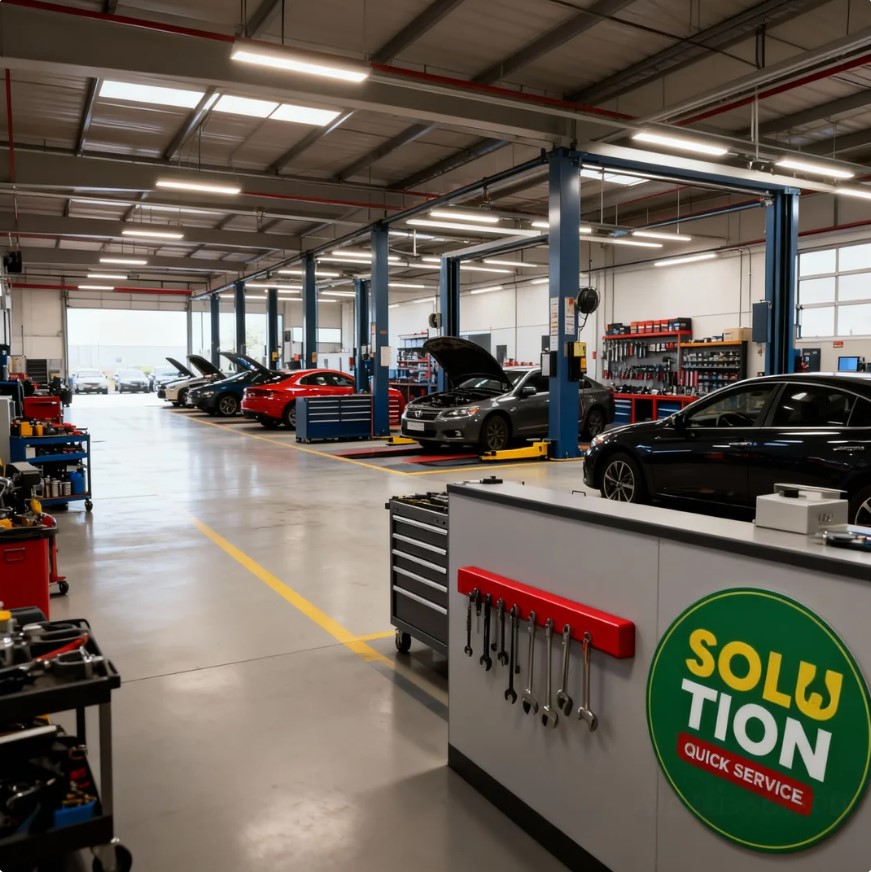 Solution Quick Service - Bengkel Mobil Modern & Servis Berkala Terpercaya